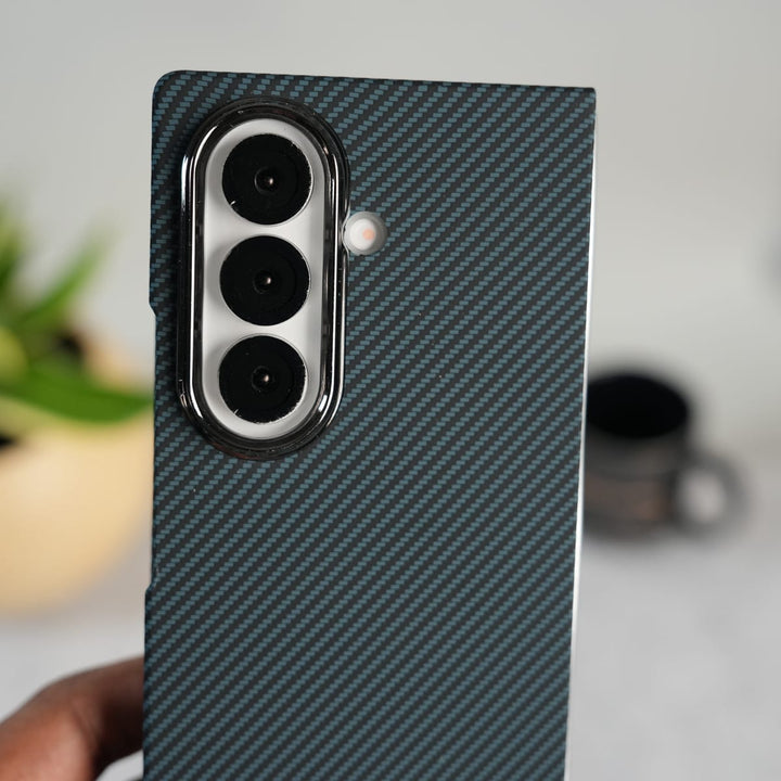 FRATO Fold 7 Collection Galaxy Z Fold 7 Ultra-Slim Carbon Fiber Texture Case with Front glass Protection