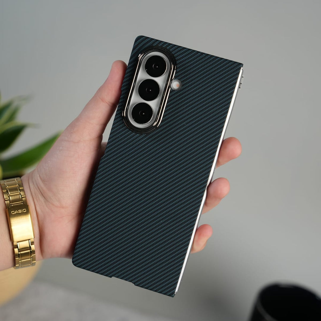 FRATO Fold 7 Collection Galaxy Z Fold 7 Ultra-Slim Carbon Fiber Texture Case with Front glass Protection