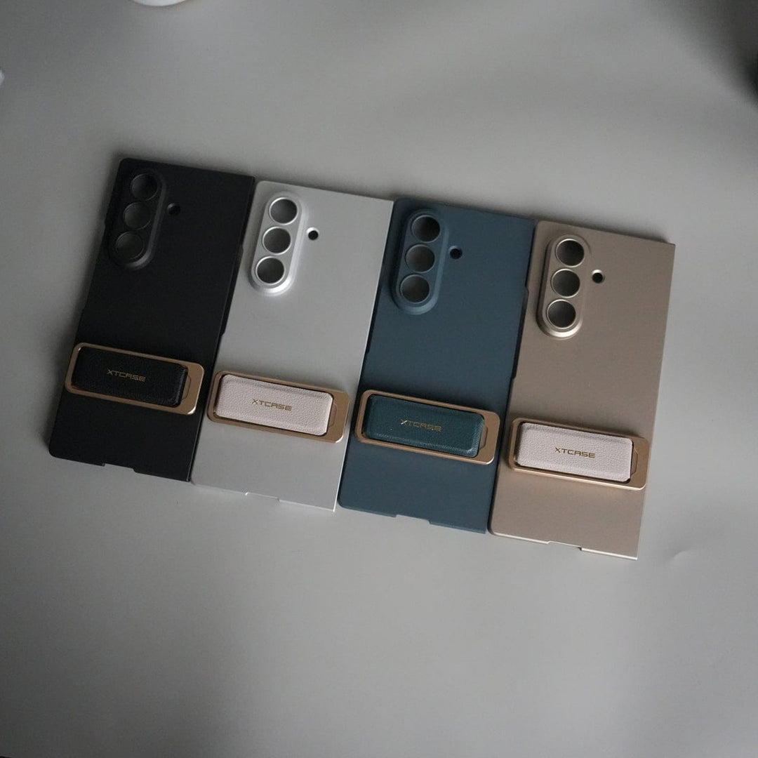 FRATO Fold 7 Collection Galaxy Z Fold 7 Ultra-thin Wristband Brace Holder Kick Stand Front Glass Protective Case