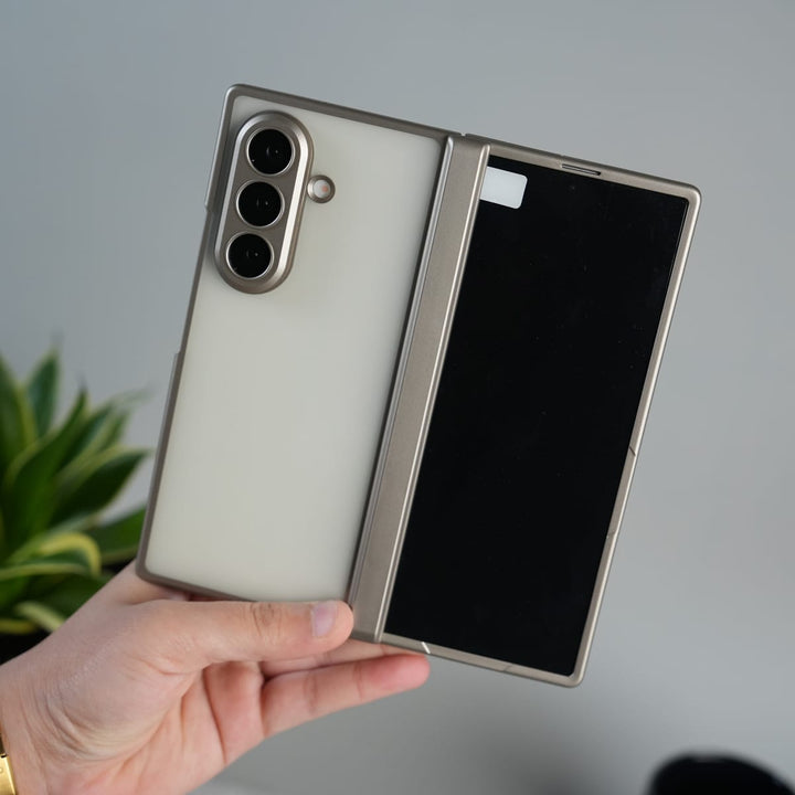 FRATO Fold 7 Collection Golden Galaxy Z Fold 7 Frosted Matte Case | Front Glass &amp; Heinge Protection