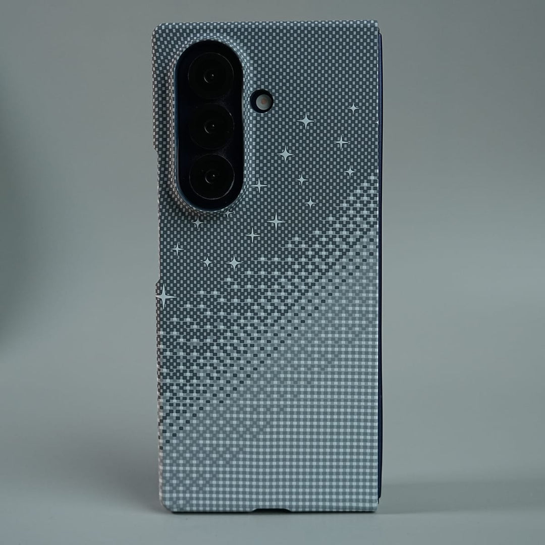 FRATO Fold 7 Collection Gray Galaxy Fold 7 Premium Pixel Gradient MagSafe Case with Metal Camera Frame