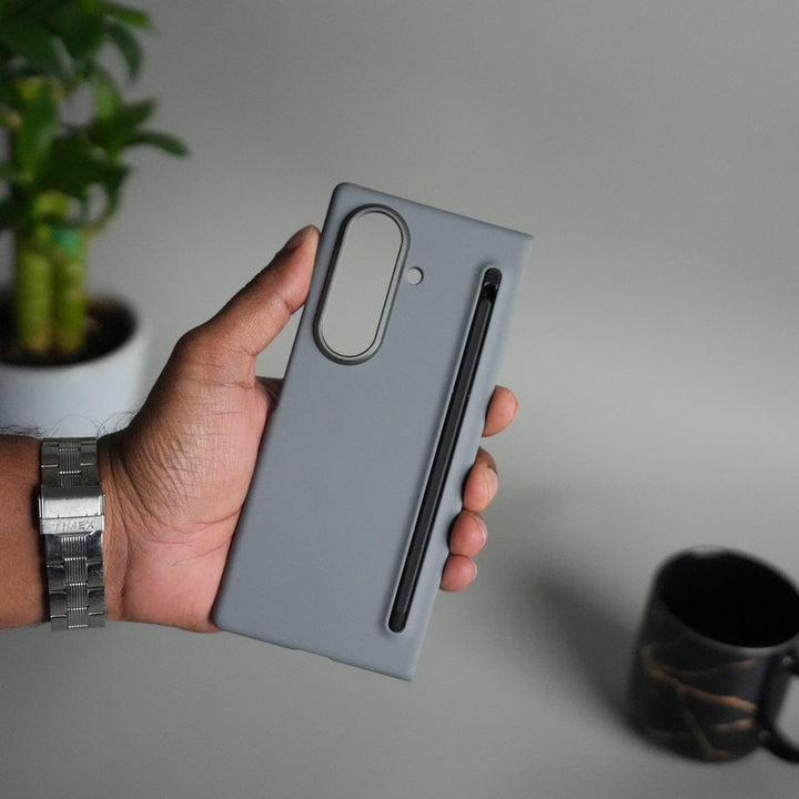 FRATO Fold 7 Collection Gray Galaxy Z Fold 7 Case with Basic S Pen | Slim Shockproof