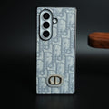 Samsung Galaxy Z Fold 7 Luxury Brand CD Embroidery Case Cover