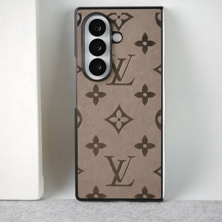 FRATO Fold 7 Collection Gray Samsung Galaxy Z Fold 7 Luxury PU Leather Fashion Brand Case Cover
