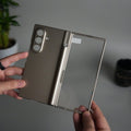 Galaxy Z Fold 7 S Pen Holder Case with Front Glass | Matte Finish Shockproof Hinge Protection Cover