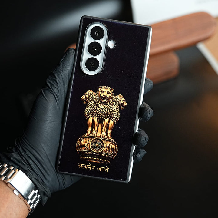 FRATO Fold 7 Collection Lion Capital of Ashoka Case for Galaxy Z Fold 7 | Satyameva Jayate design Cover