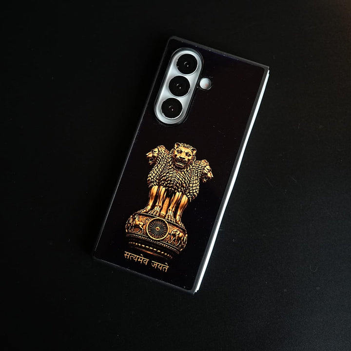FRATO Fold 7 Collection Lion Capital of Ashoka Case for Galaxy Z Fold 7 | Satyameva Jayate design Cover