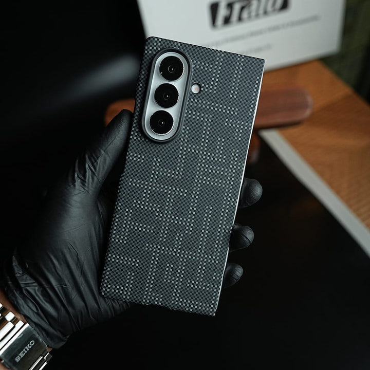 FRATO Fold 7 Collection Pixel Geometric Woven Texture Slim Case For Samsung Galaxy Z fold 7