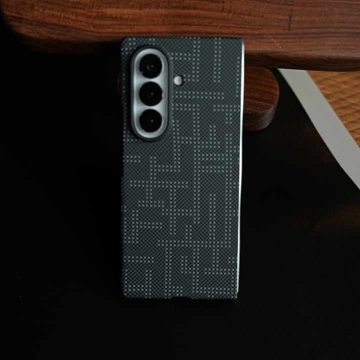 FRATO Fold 7 Collection Pixel Geometric Woven Texture Slim Case For Samsung Galaxy Z fold 7