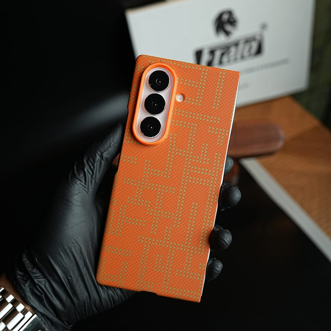 FRATO Fold 7 Collection Pixel Geometric Woven Texture Slim Case For Samsung Galaxy Z fold 7