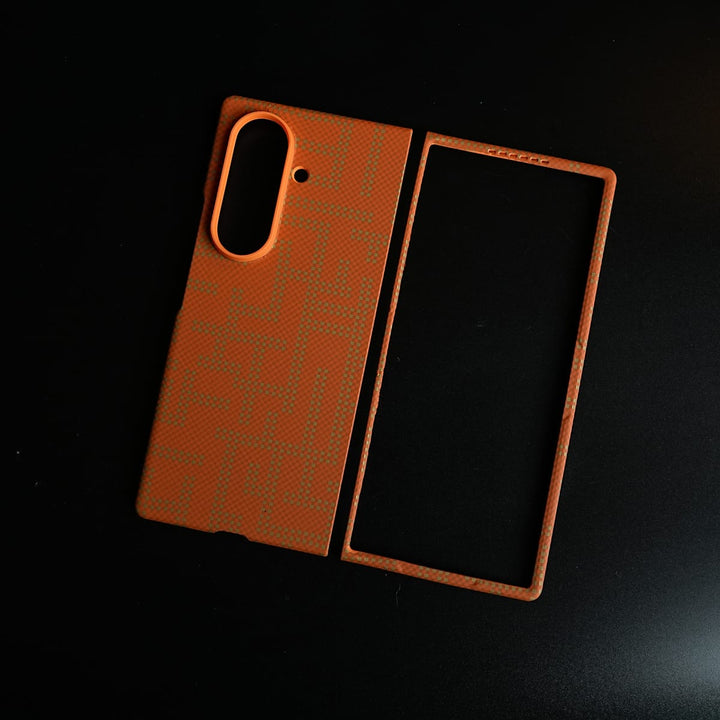 FRATO Fold 7 Collection Pixel Geometric Woven Texture Slim Case For Samsung Galaxy Z fold 7