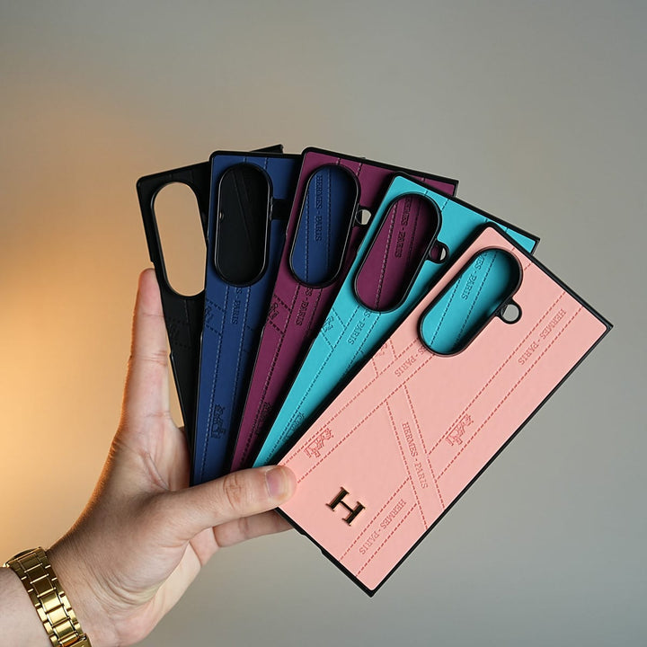 FRATO Fold 7 Collection Premium H-Style PU Leather Case for Galaxy Z Fold 7 | Luxury Designer-Inspired Protective Cover
