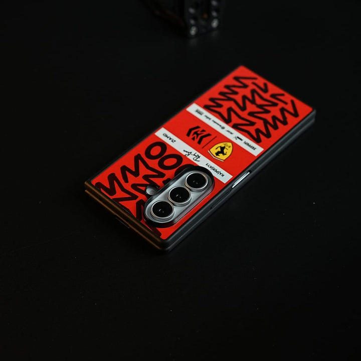 FRATO Fold 7 Collection Racing Graffiti Premium Slim Case Cover For Samsung Galazy Z Fold 7 | Red &amp; Black