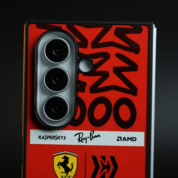 FRATO Fold 7 Collection Racing Graffiti Premium Slim Case Cover For Samsung Galazy Z Fold 7 | Red &amp; Black