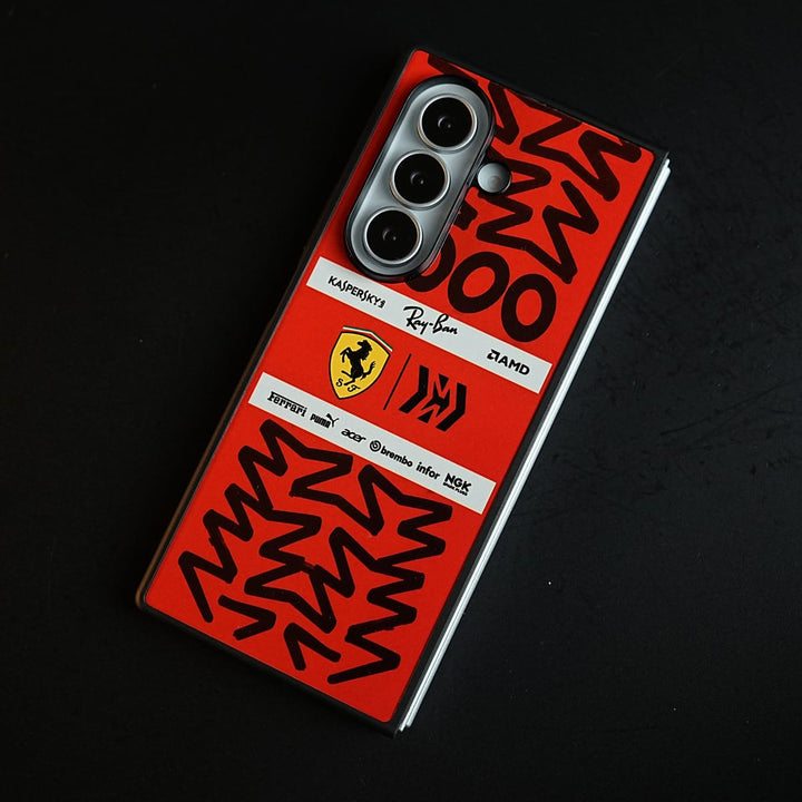 FRATO Fold 7 Collection Racing Graffiti Premium Slim Case Cover For Samsung Galazy Z Fold 7 | Red &amp; Black