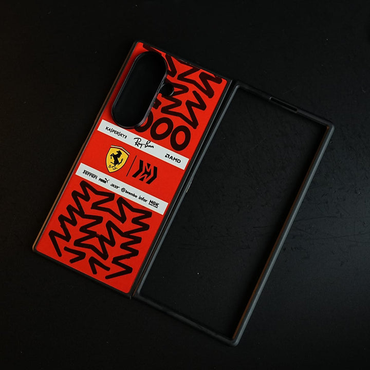 FRATO Fold 7 Collection Racing Graffiti Premium Slim Case Cover For Samsung Galazy Z Fold 7 | Red &amp; Black