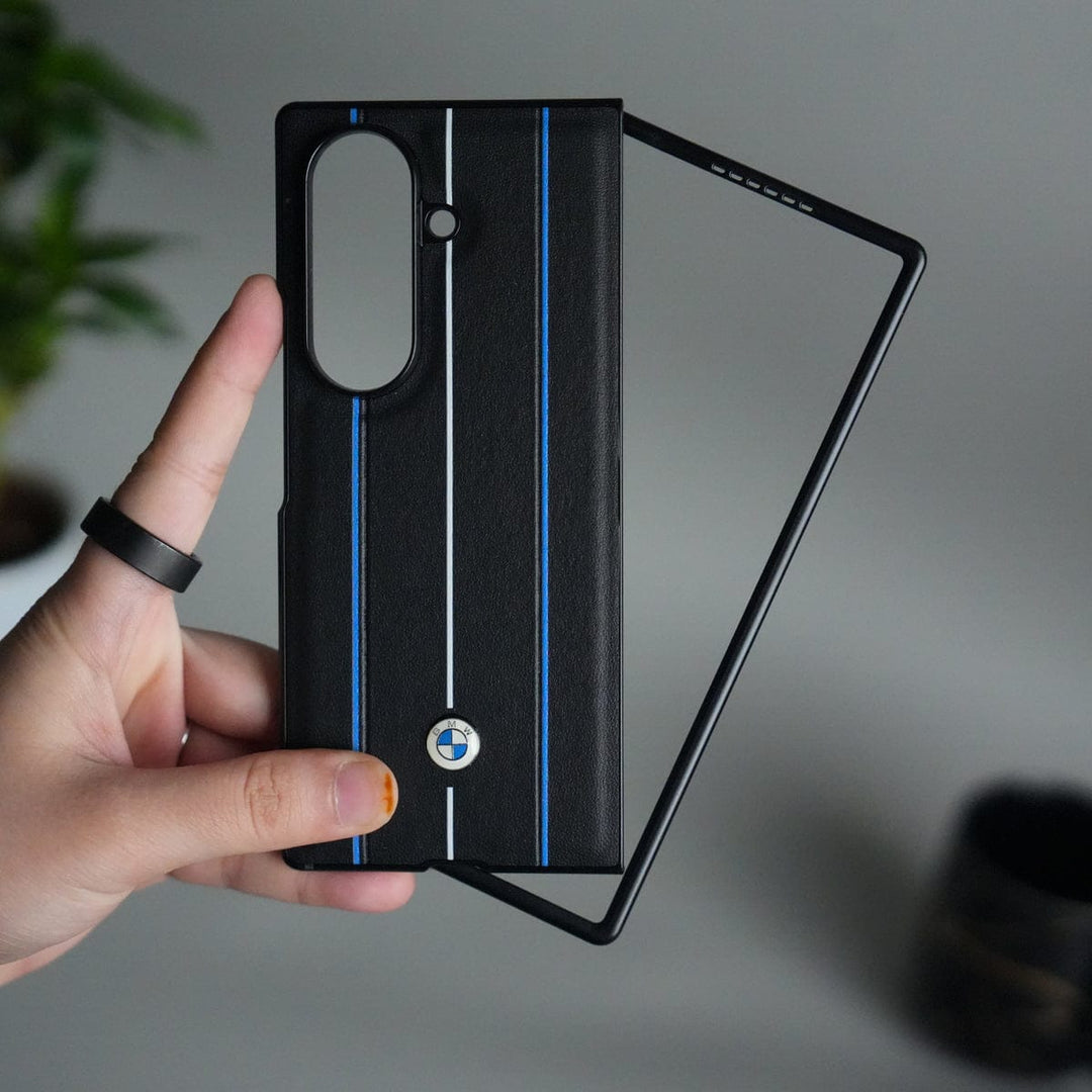FRATO Fold 7 Collection Samsung Galaxy Z Fold 7 BMW Blue White Line Design Case Cover