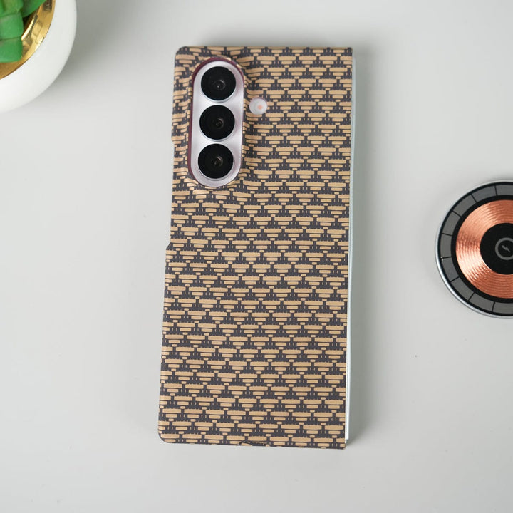 FRATO Fold 7 Collection Samsung Galaxy Z Fold 7 Carbon Fiber Aramid Texture Case | Hard PC Slim MagSafe Cover | Shockproof Protective Design