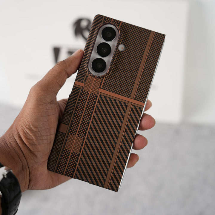 FRATO Fold 7 Collection Samsung Galaxy Z Fold 7 Carbon Fiber Texture Aramid Design Hard Pc MagSafe Case Cover