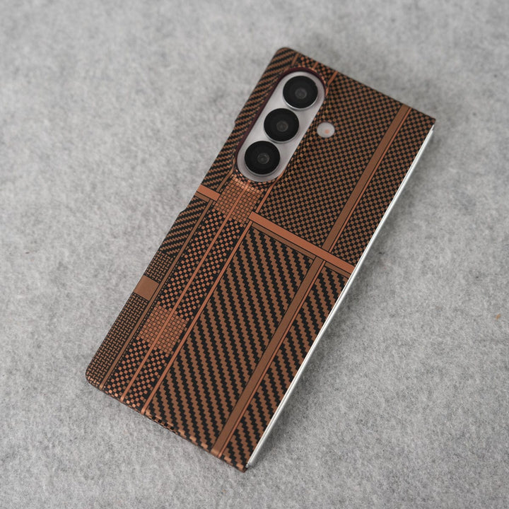 FRATO Fold 7 Collection Samsung Galaxy Z Fold 7 Carbon Fiber Texture Aramid Design Hard Pc MagSafe Case Cover
