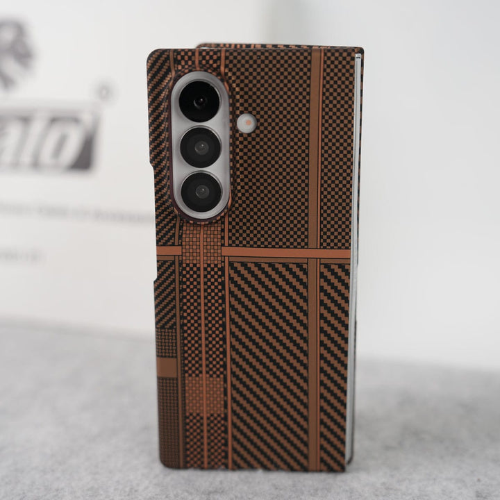FRATO Fold 7 Collection Samsung Galaxy Z Fold 7 Carbon Fiber Texture Aramid Design Hard Pc MagSafe Case Cover