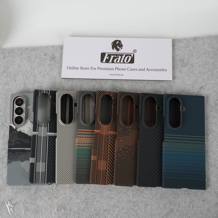 FRATO Fold 7 Collection Samsung Galaxy Z Fold 7 Carbon Fiber Texture Aramid Design Hard Pc MagSafe Case Cover