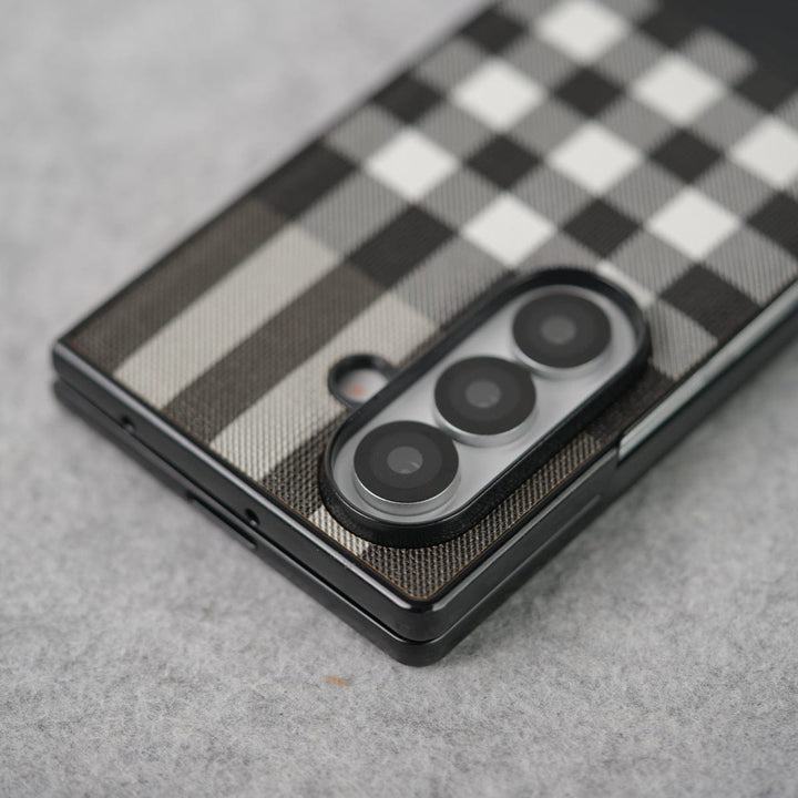 FRATO Fold 7 Collection Samsung Galaxy Z Fold 7 Checks Leather Case Cover
