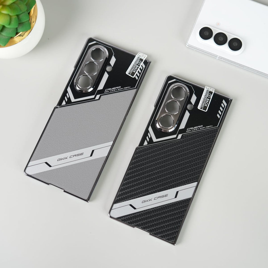 FRATO Fold 7 Collection Samsung Galaxy Z Fold 7 GKK Carbon Leather Chrome Case with Front Glass