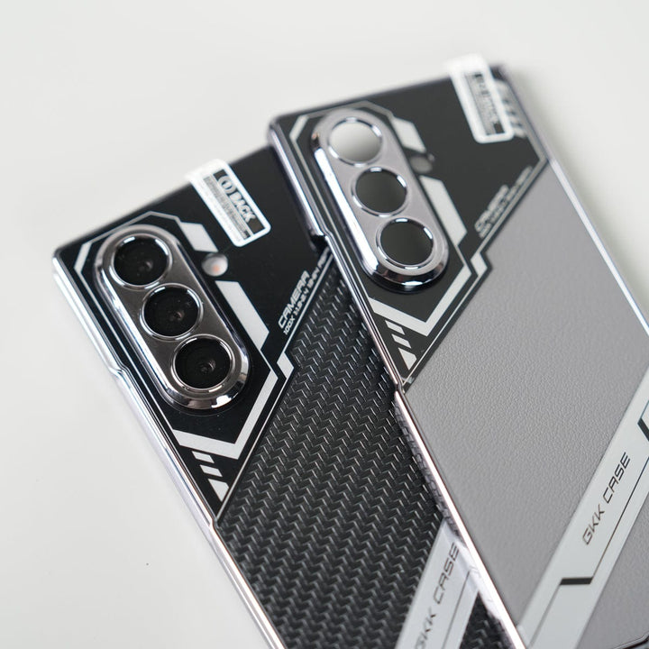 FRATO Fold 7 Collection Samsung Galaxy Z Fold 7 GKK Carbon Leather Chrome Case with Front Glass