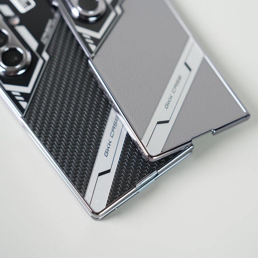 FRATO Fold 7 Collection Samsung Galaxy Z Fold 7 GKK Carbon Leather Chrome Case with Front Glass