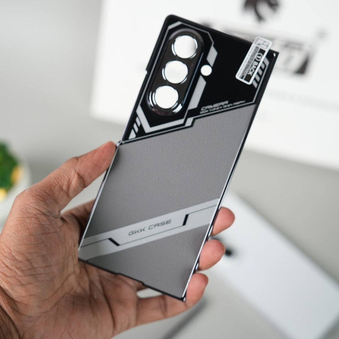 FRATO Fold 7 Collection Samsung Galaxy Z Fold 7 GKK Carbon Leather Chrome Case with Front Glass