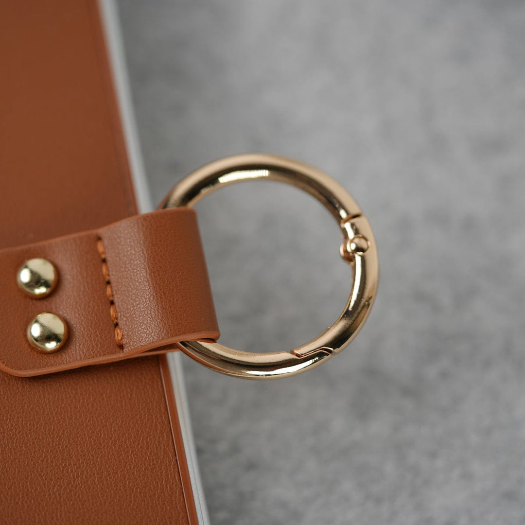 FRATO Fold 7 Collection Samsung Galaxy Z Fold 7 Matte Finish PU Leather Case Cover With Metal Ring Holder