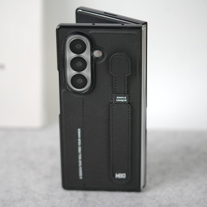 FRATO Fold 7 Collection Samsung Galaxy Z Fold 7 PU Leather Grip Holder Case Cover