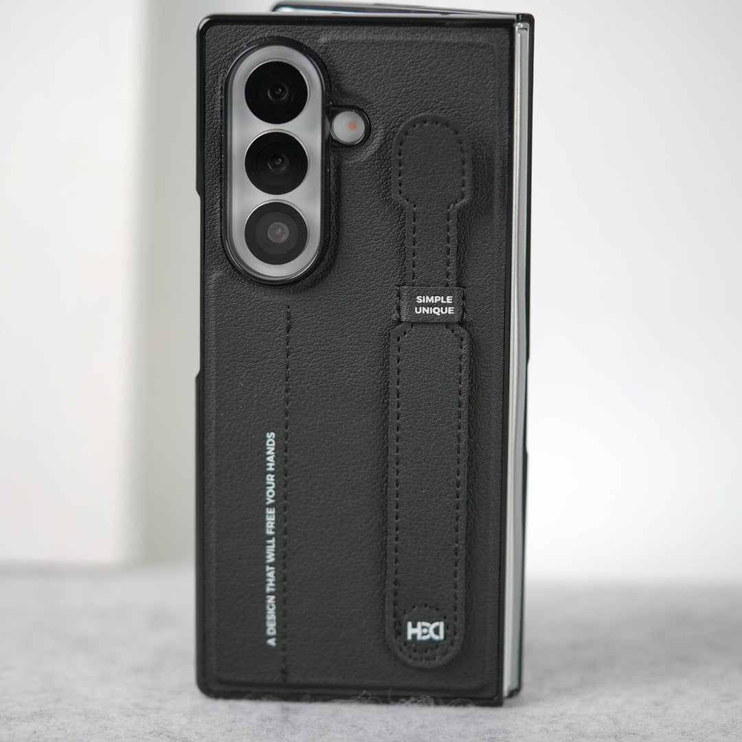FRATO Fold 7 Collection Samsung Galaxy Z Fold 7 PU Leather Grip Holder Case Cover