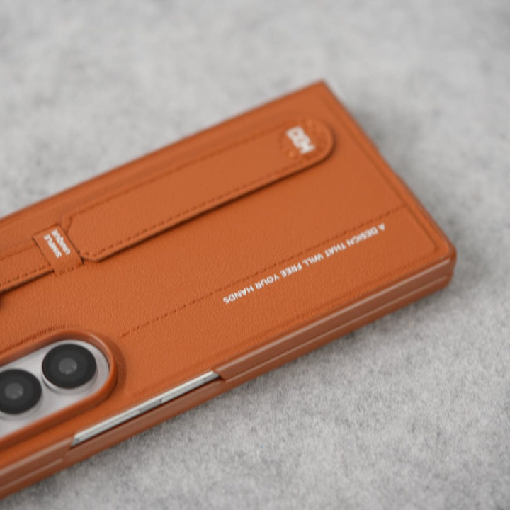 FRATO Fold 7 Collection Samsung Galaxy Z Fold 7 PU Leather Grip Holder Case Cover