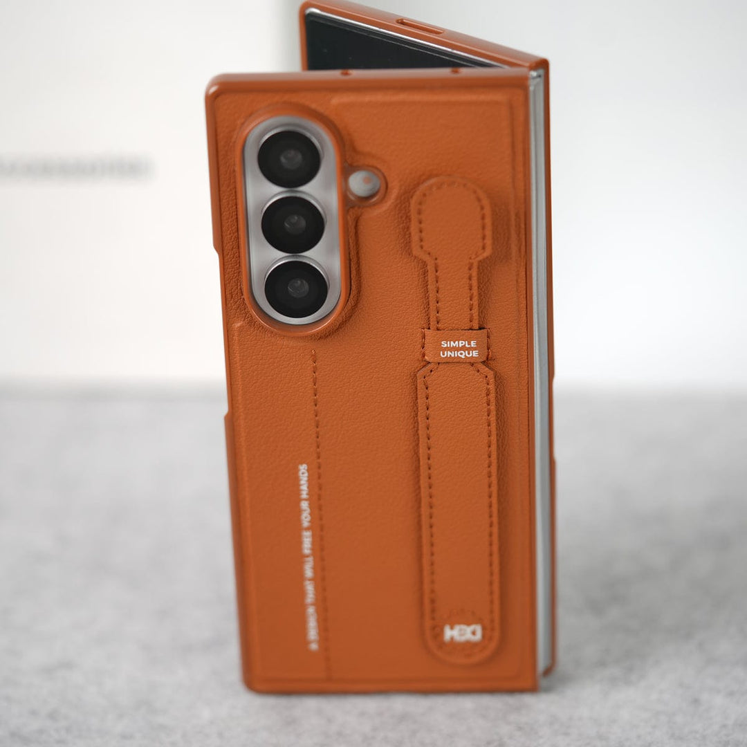 FRATO Fold 7 Collection Samsung Galaxy Z Fold 7 PU Leather Grip Holder Case Cover