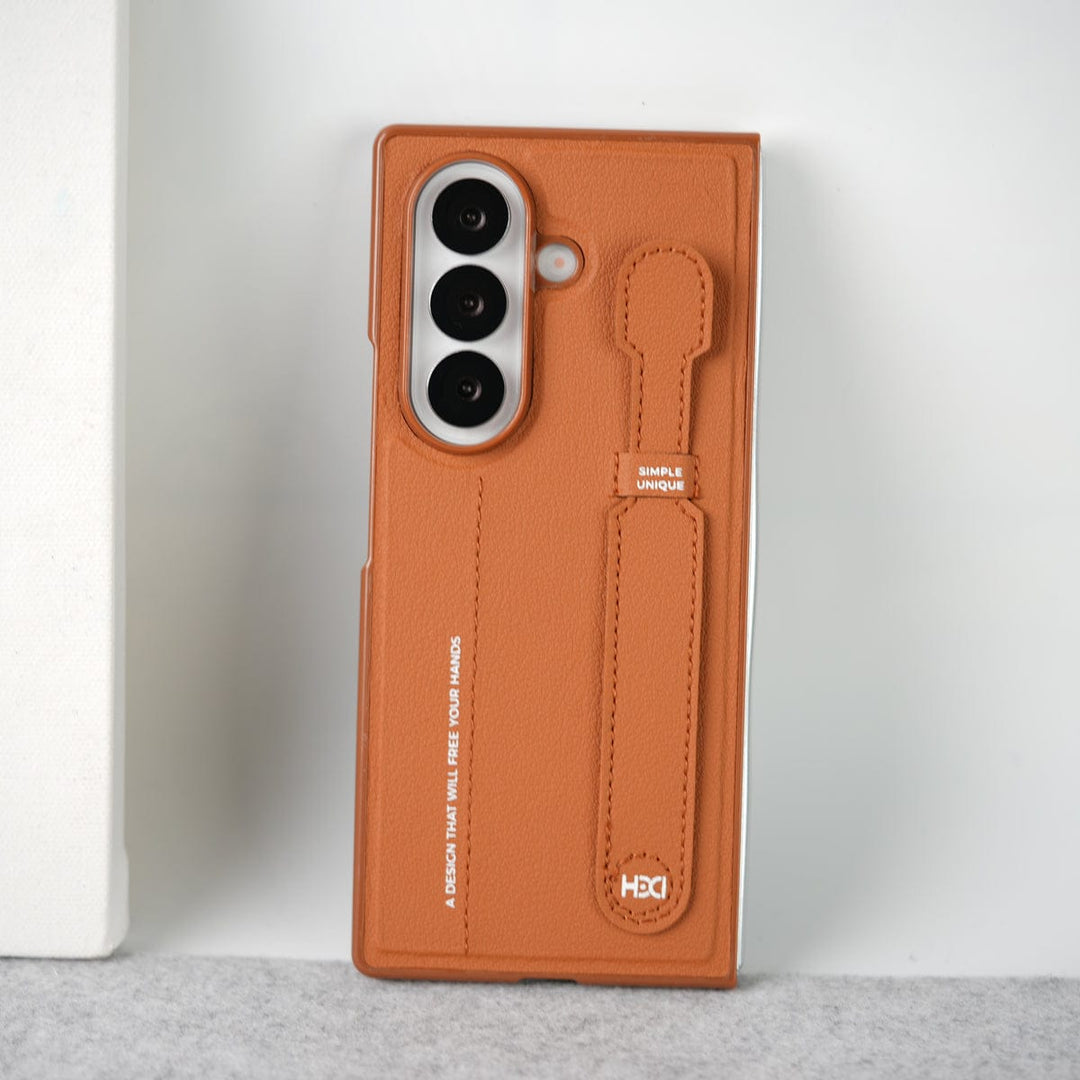 FRATO Fold 7 Collection Samsung Galaxy Z Fold 7 PU Leather Grip Holder Case Cover