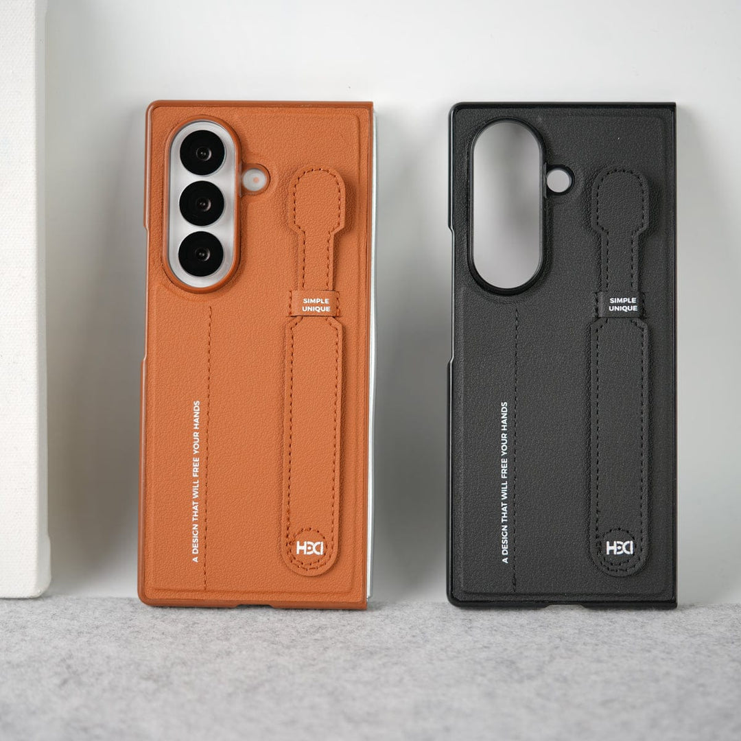 FRATO Fold 7 Collection Samsung Galaxy Z Fold 7 PU Leather Grip Holder Case Cover
