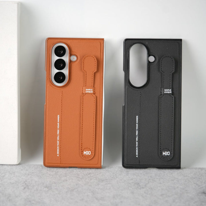 FRATO Fold 7 Collection Samsung Galaxy Z Fold 7 PU Leather Grip Holder Case Cover