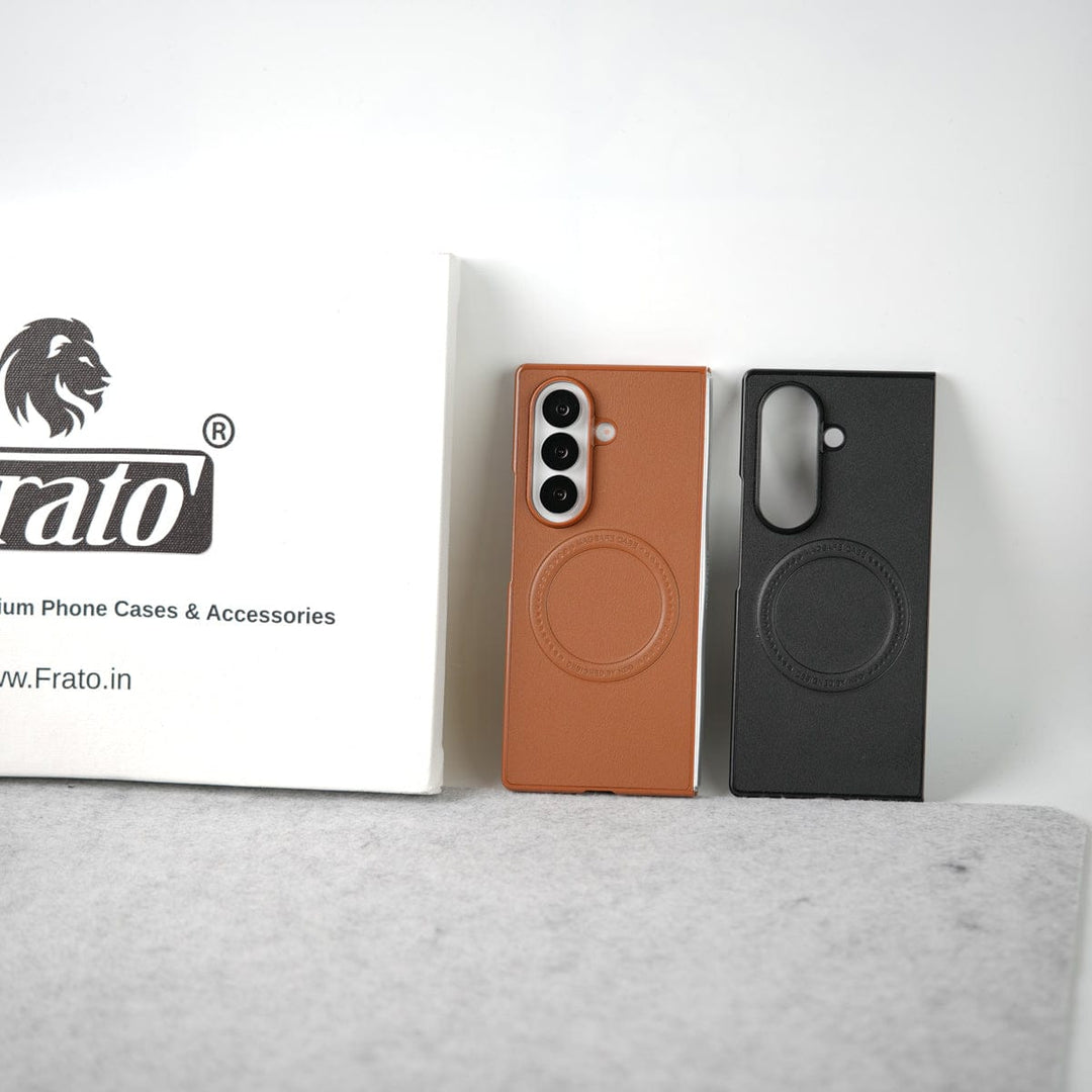 FRATO Fold 7 Collection Samsung Galaxy Z Fold 7 PU Leather Strong Magnetic Ring Cover