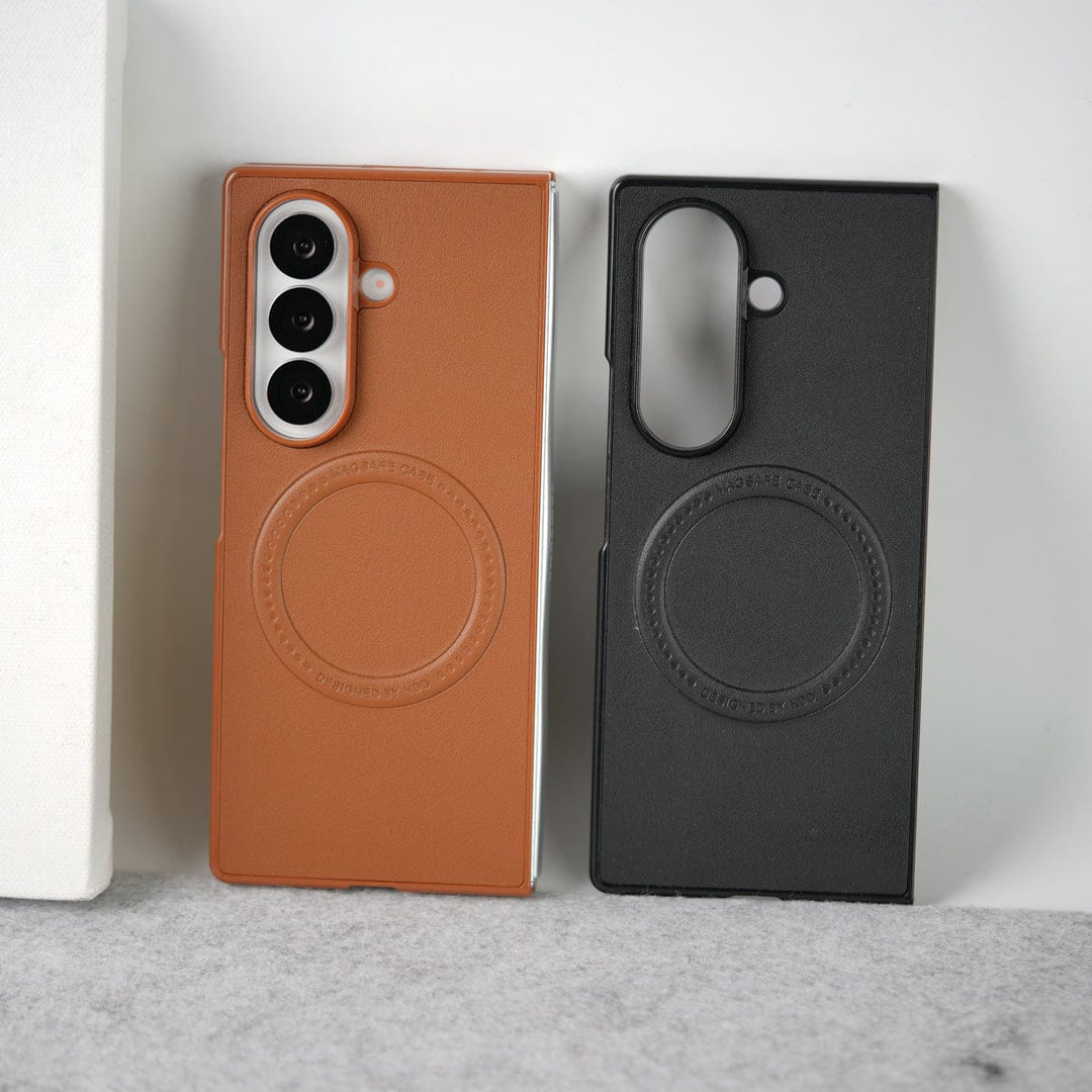 FRATO Fold 7 Collection Samsung Galaxy Z Fold 7 PU Leather Strong Magnetic Ring Cover