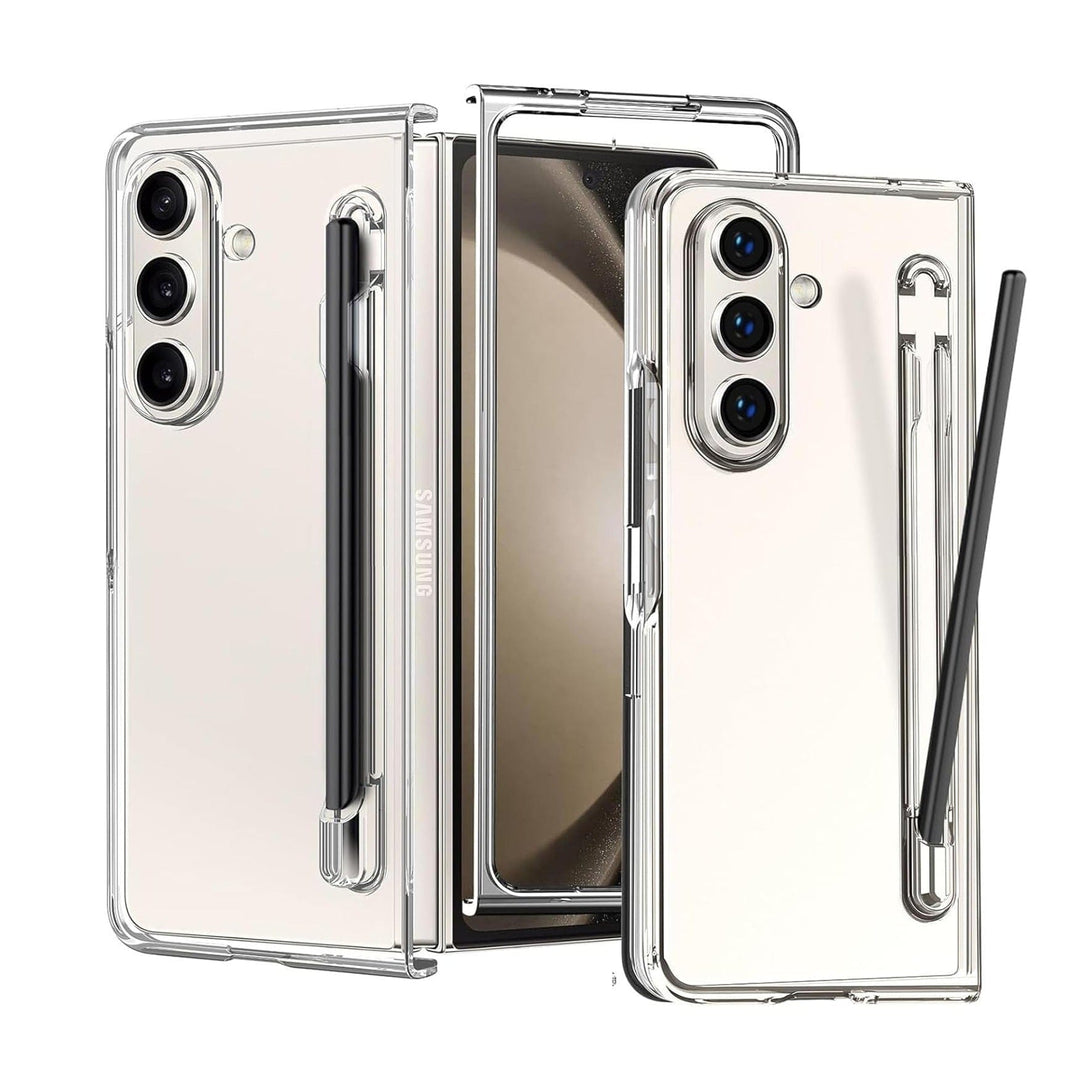 FRATO Fold 7 Collection Samsung Galaxy Z Fold 7 Transparent Cristal Hard Shell Cover Case With S-Pent Slot