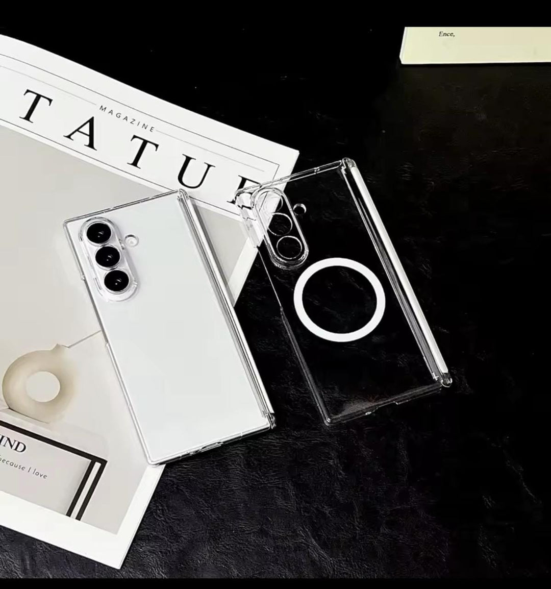 FRATO Fold 7 Collection Samsung Galaxy Z Fold Series Magnetic Transparent Case with Hinge Protection