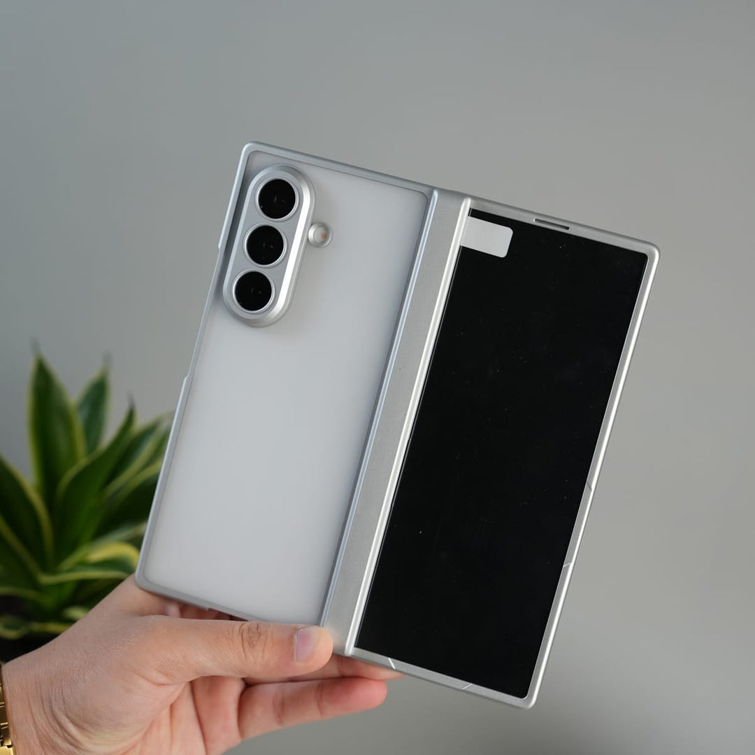 FRATO Fold 7 Collection Silver Galaxy Z Fold 7 Frosted Matte Case | Front Glass &amp; Heinge Protection