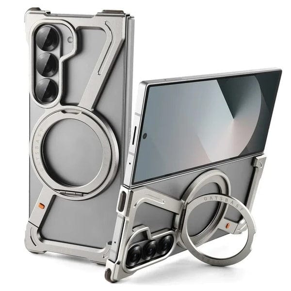 FRATO Fold 7 Collection Titanium Samsung Galaxy Z Fold 7 Z Shape Aluminium Metal Rotating Kickstand Case
