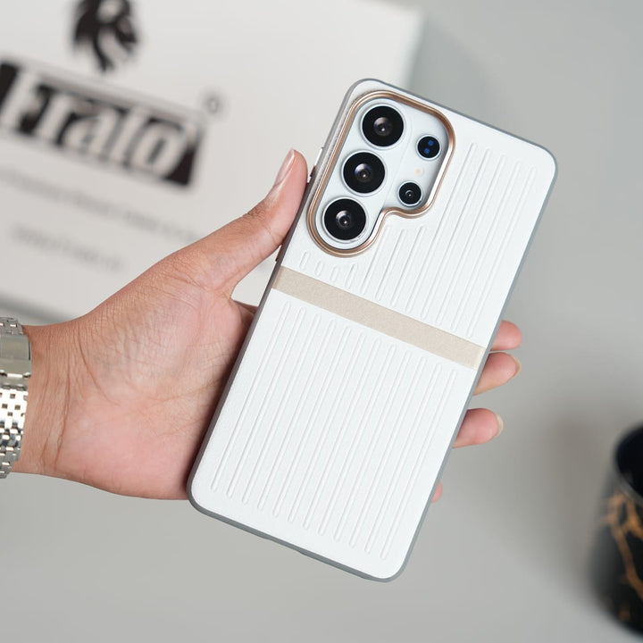 FRATO Galaxy Ultra Series Galaxy Ultra Series MagSafe Case | Premium Suitcase Textured Grip Cover with Metal Camera Bumper