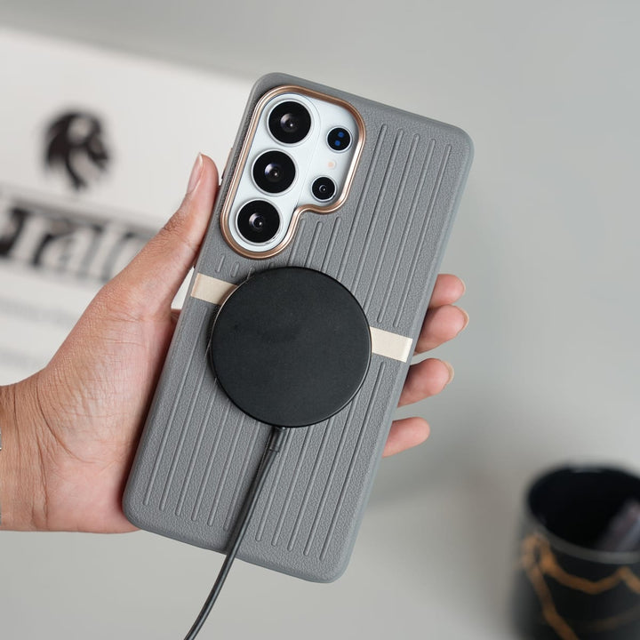 FRATO Galaxy Ultra Series Galaxy Ultra Series MagSafe Case | Premium Suitcase Textured Grip Cover with Metal Camera Bumper
