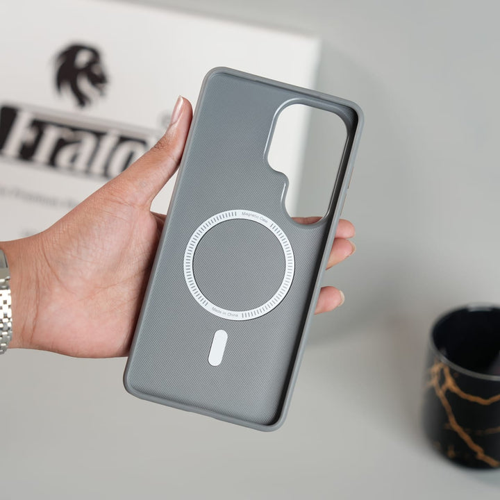 FRATO Galaxy Ultra Series Galaxy Ultra Series MagSafe Case | Premium Suitcase Textured Grip Cover with Metal Camera Bumper