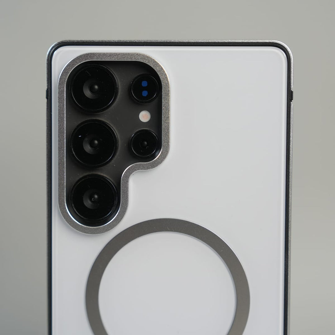FRATO Galaxy Ultra Series Galaxy Ultra Series Premium Glass Back MagSafe Case with Aluminium Side Bumper