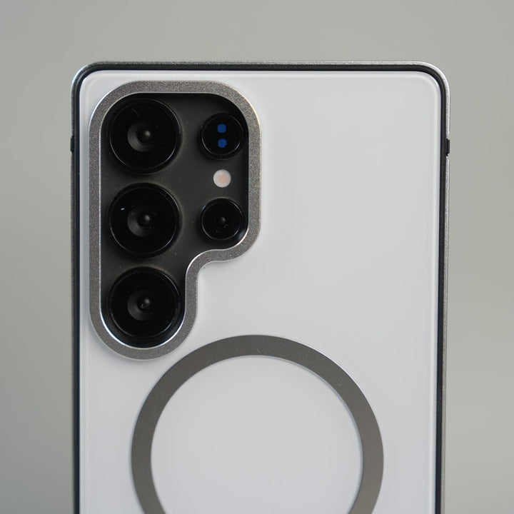 FRATO Galaxy Ultra Series Galaxy Ultra Series Premium Glass Back MagSafe Case with Aluminium Side Bumper